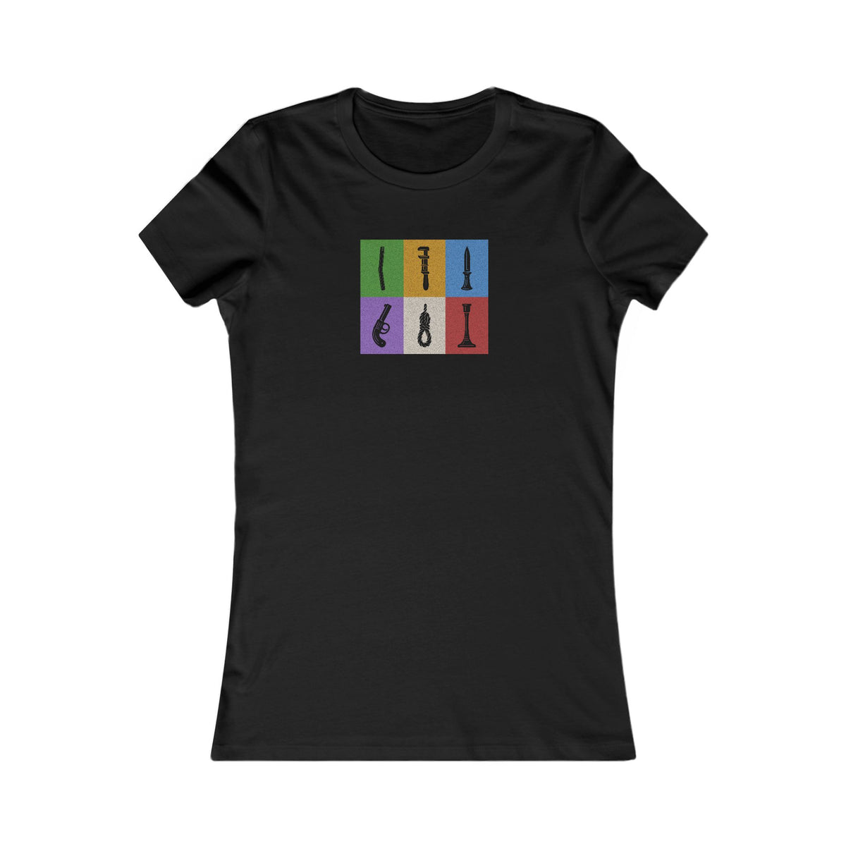 Six Ways Into the Evidence Locker — Clue Retro Women's Tee (Dark)