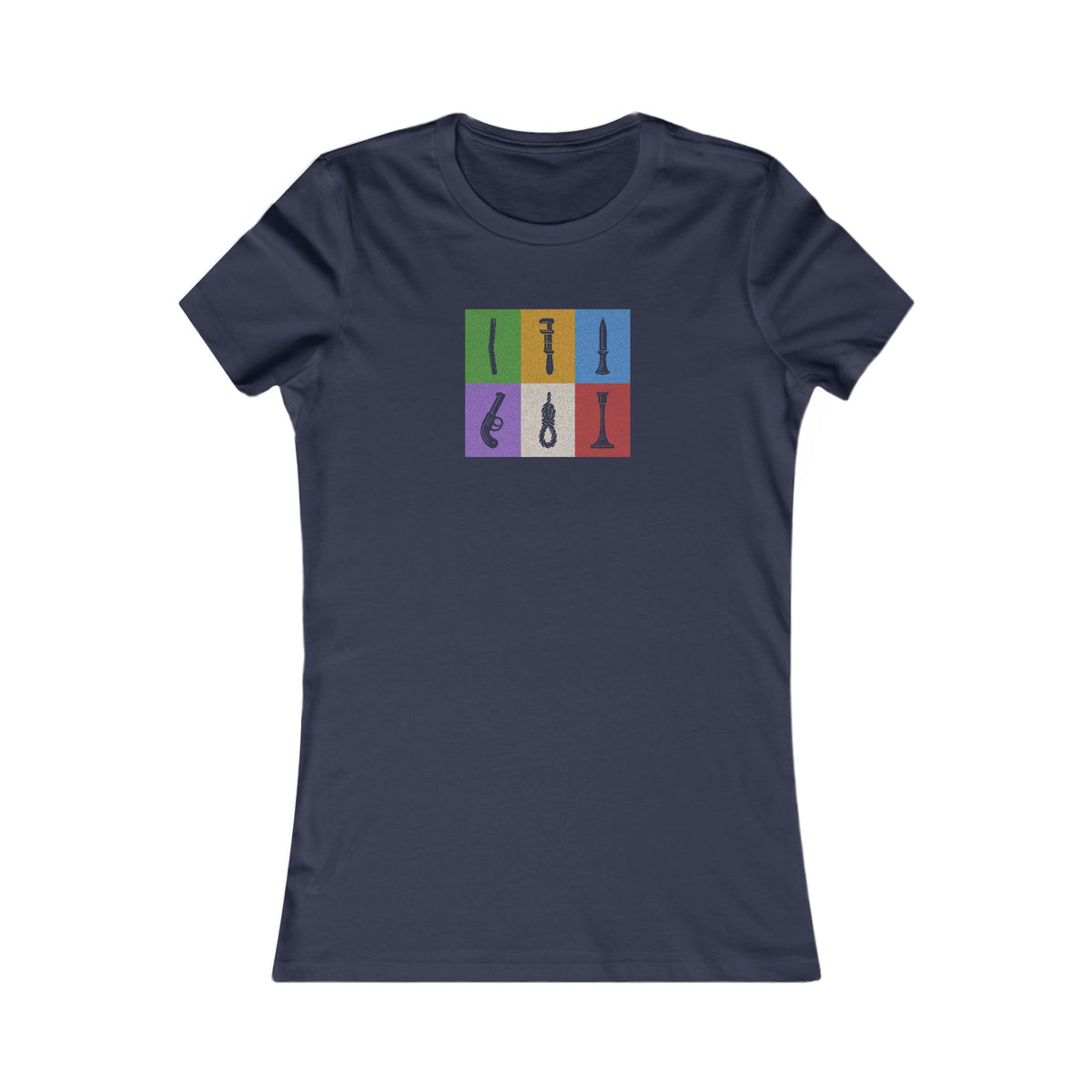 Six Ways Into the Evidence Locker — Clue Retro Women's Tee (Dark)