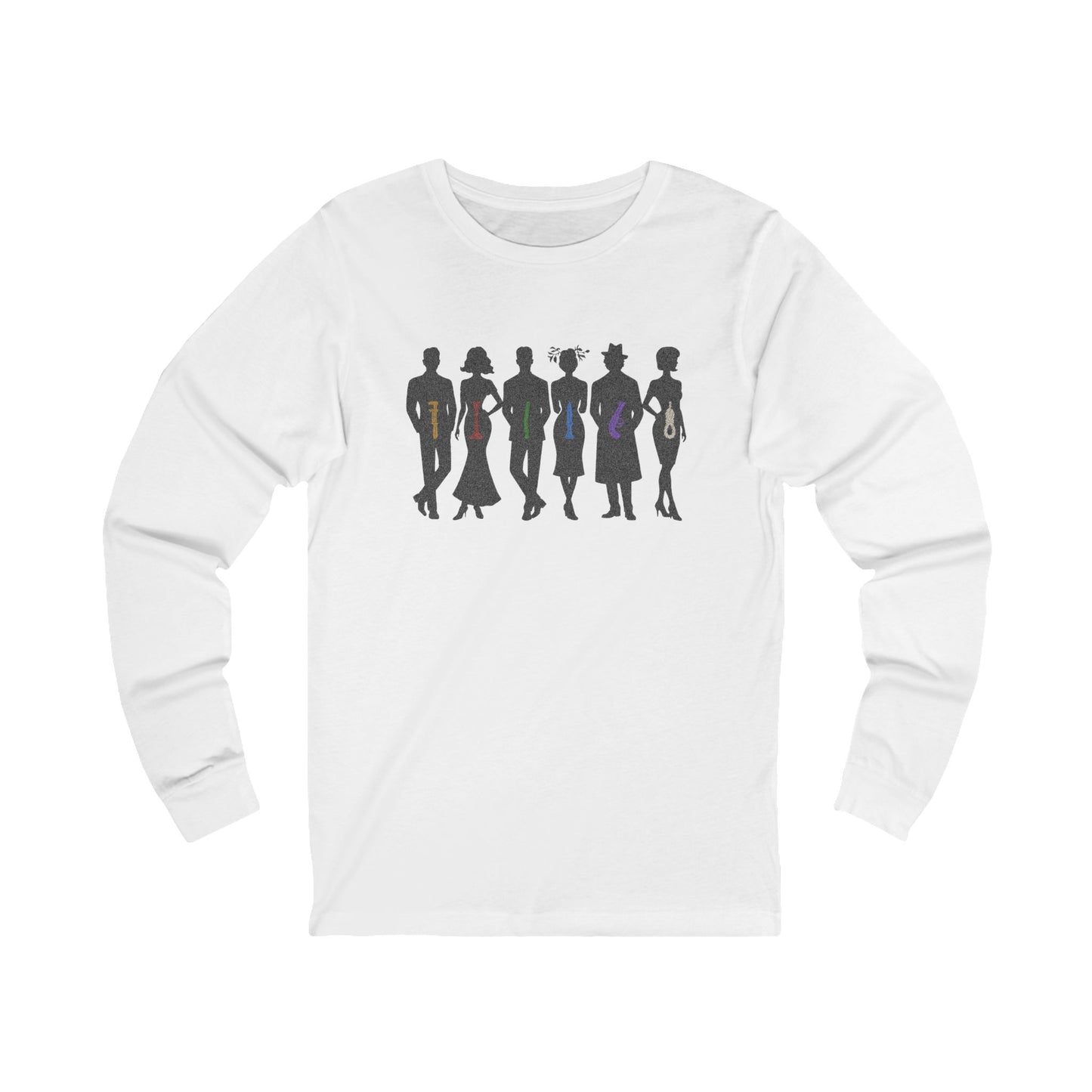 The Usual Suspects, Properly Armed — Clue Retro Long Sleeve (Light)