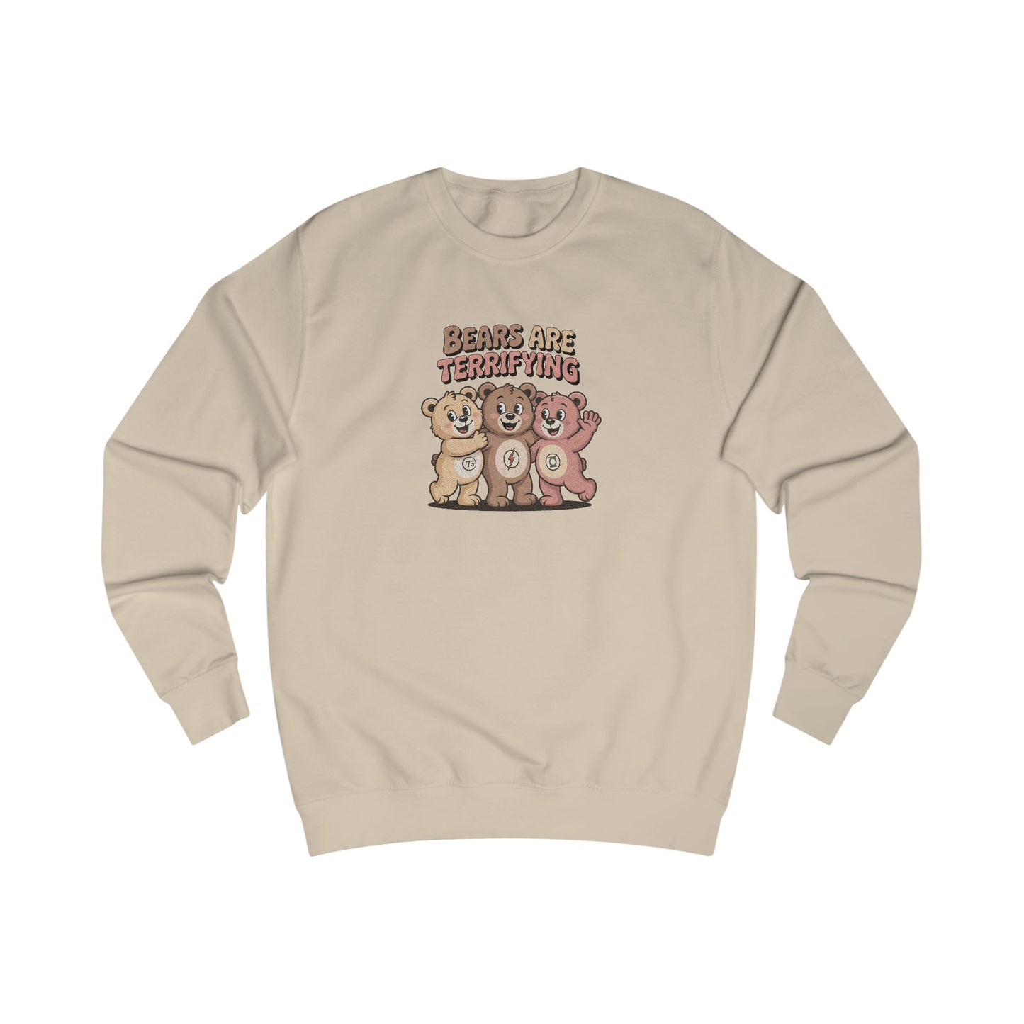 Bears Are Terrifying (Cute Remix) — Retro Sweatshirt (Light)
