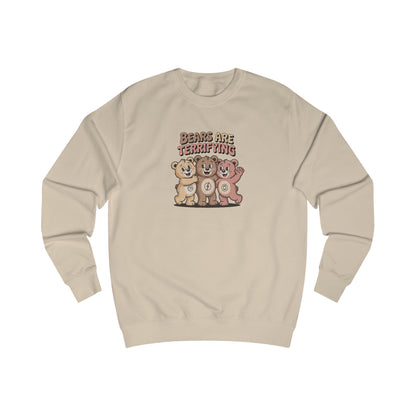 Bears Are Terrifying (Cute Remix) — Retro Sweatshirt (Light)