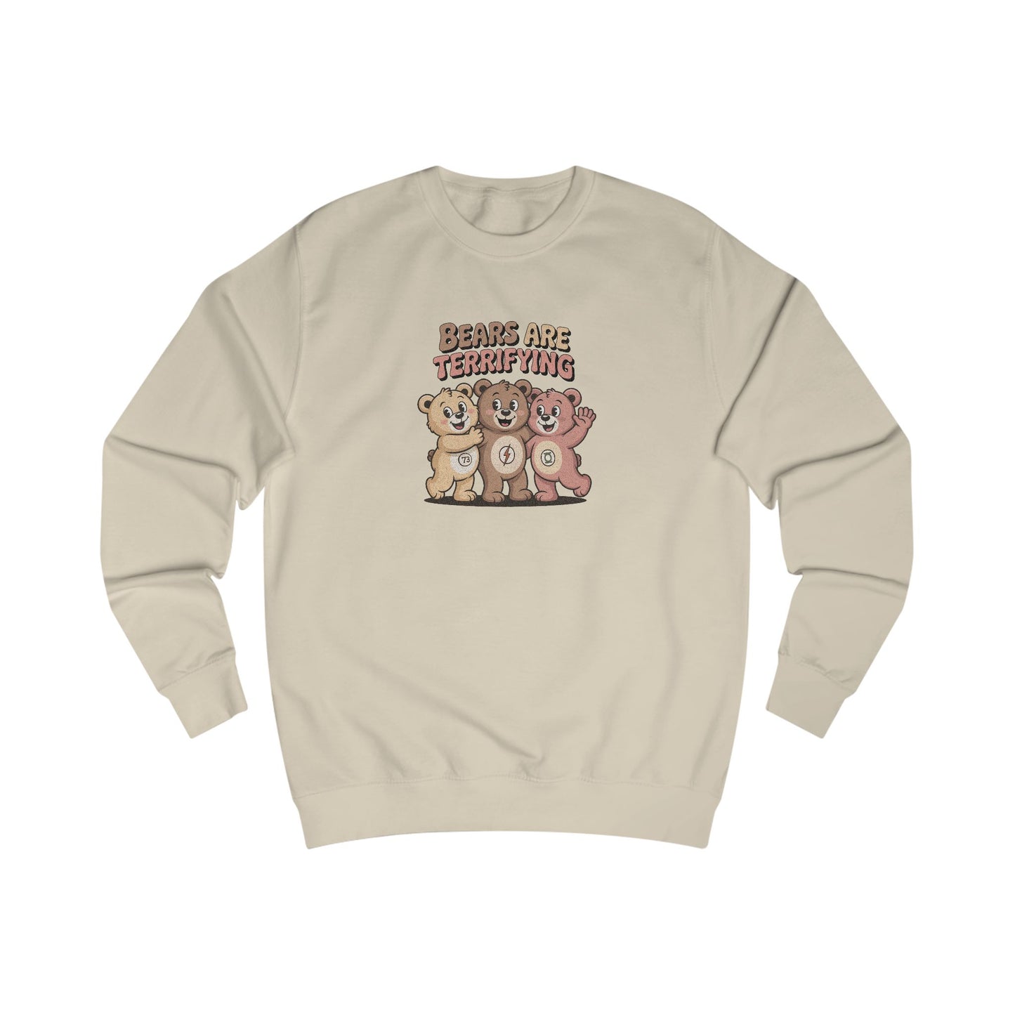 Bears Are Terrifying (Cute Remix) — Retro Sweatshirt (Light)