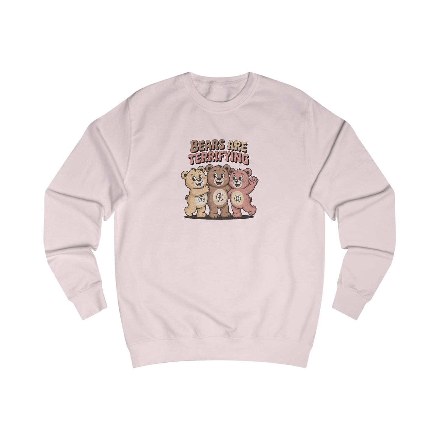 Bears Are Terrifying (Cute Remix) — Retro Sweatshirt (Light)