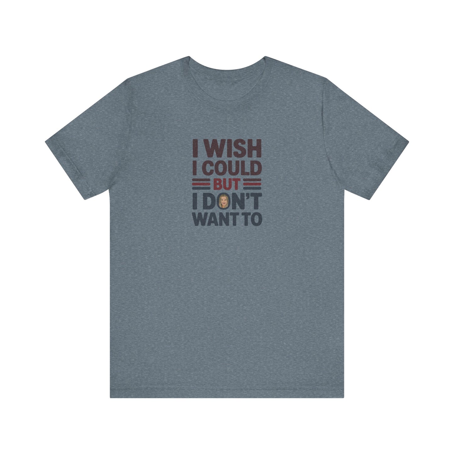 I Wish I Could, But I Don't Want To — Phoebe Buffay Retro Tee (Light)