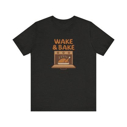 Wake & Bake — Retro Thanksgiving Turkey Tee (Dark)