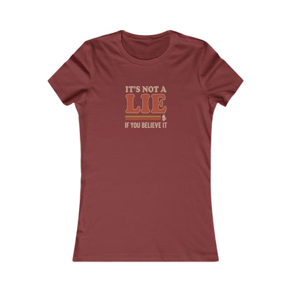 It’s Not a Lie, If You Believe It — George Costanza Retro Women's Tee (Dark)