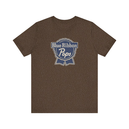 Blue Ribbon Pops Shirt — Funny Dad Gift, Retro Beer Dad Tee