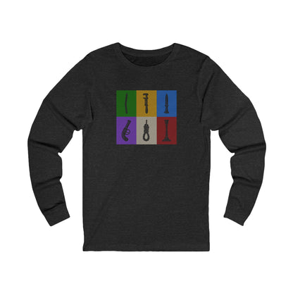 Six Ways Into the Evidence Locker — Clue Retro Long Sleeve (Dark)
