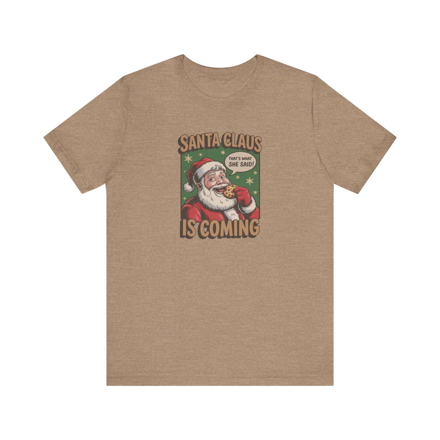 Santa Claus is Coming — Vintage Christmas Tee (Light)