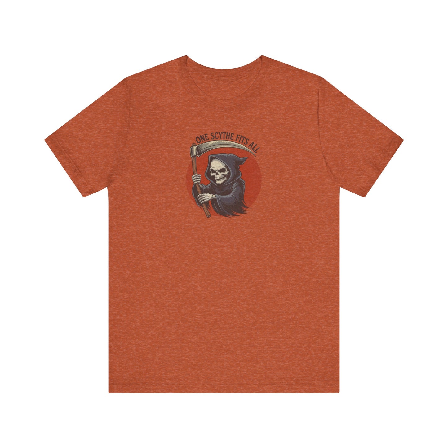 One Scythe Fits All — Grim Reaper Retro Tee (Light)