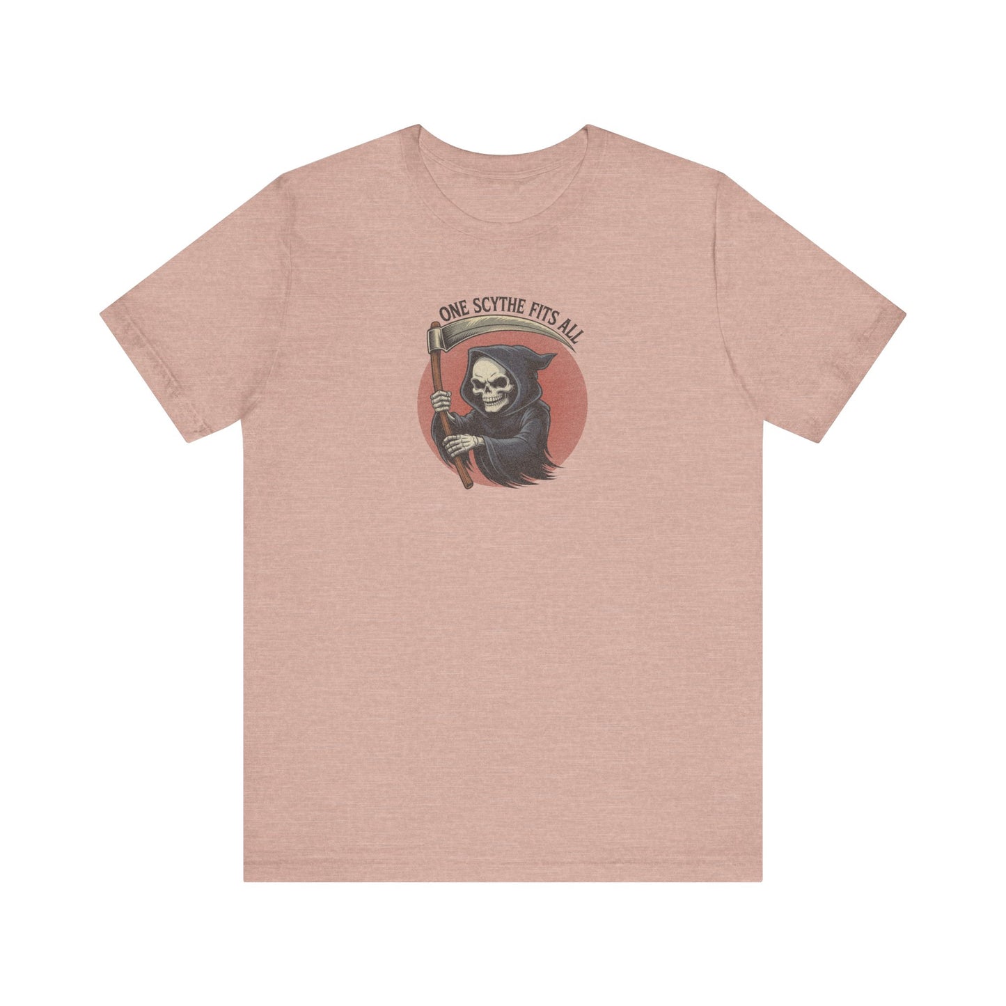 One Scythe Fits All — Grim Reaper Retro Tee (Light)