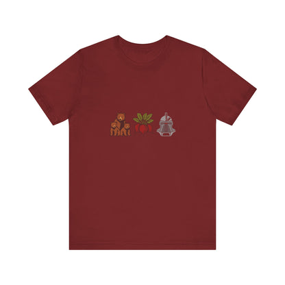 Bears, Beets, Battlestar (Icons) — Retro Tee (Dark)