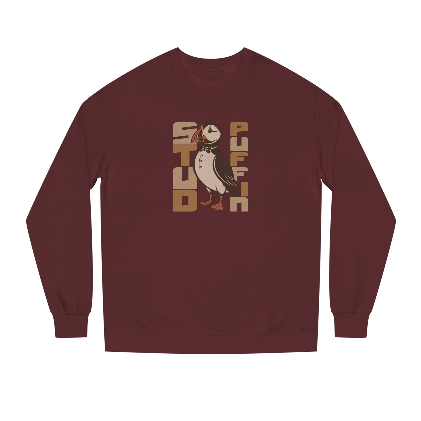 Stud Puffin, Licensed to Chill – Spy-Bird Retro Sweatshirt (Dark)