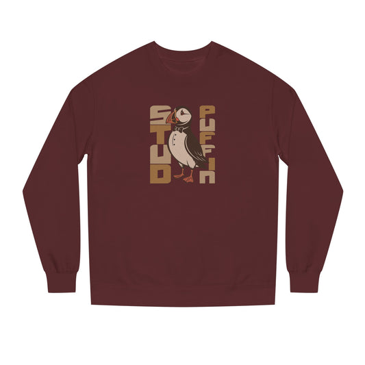 Stud Puffin, Licensed to Chill – Spy-Bird Retro Sweatshirt (Dark)