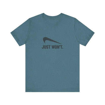 Just Won’t Athletic Parody — Retro Workout Tee (Light)