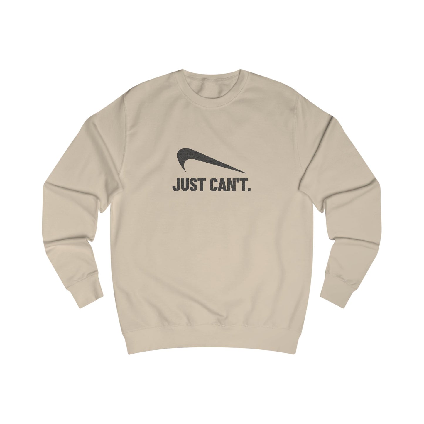 Just Can’t Athletic Parody — Retro Workout Sweatshirt (Light)
