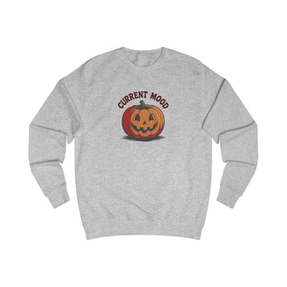 Current Mood (Classic Pumpkin) — Retro Halloween Sweatshirt (Light)
