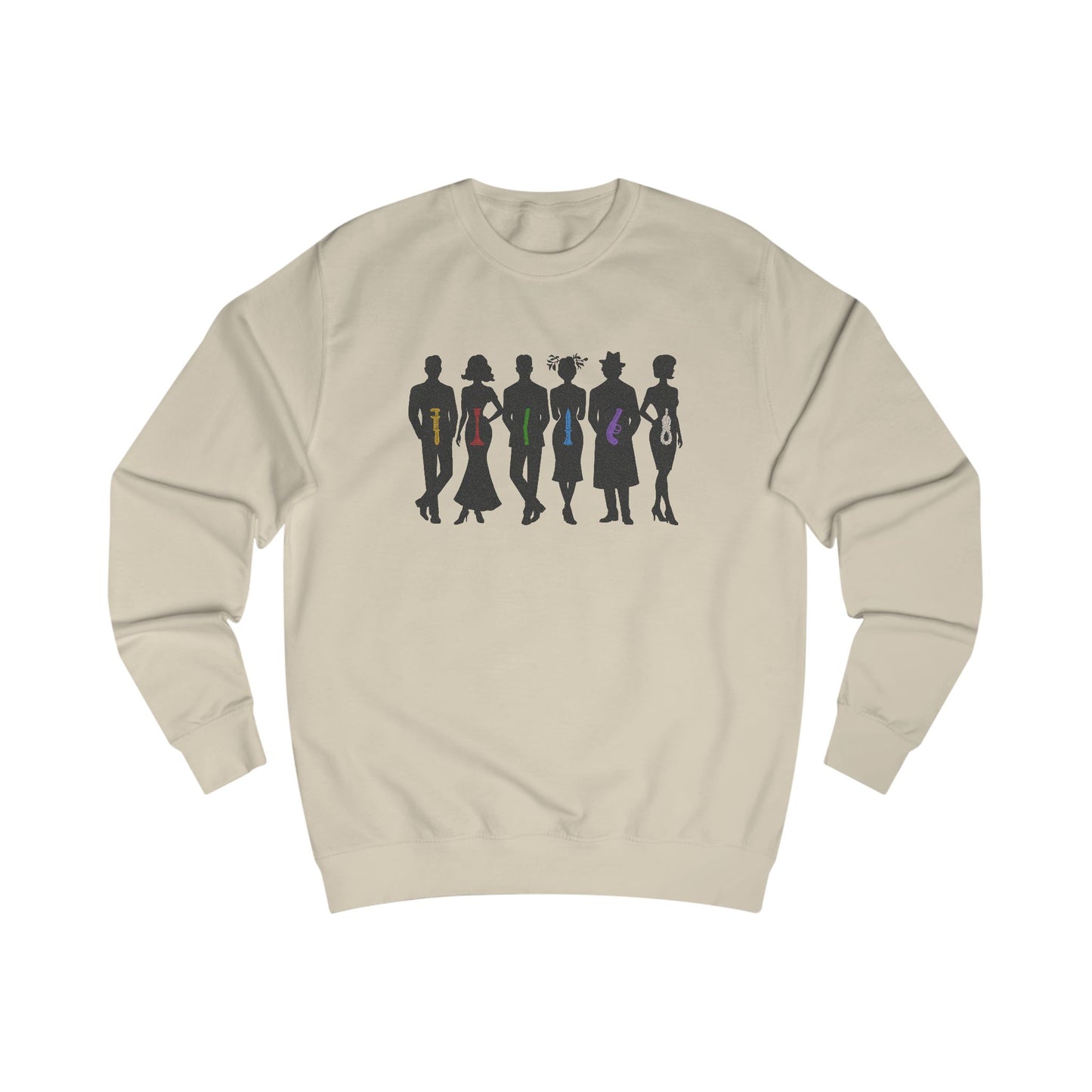The Usual Suspects, Properly Armed — Clue Retro Sweatshirt (Light)