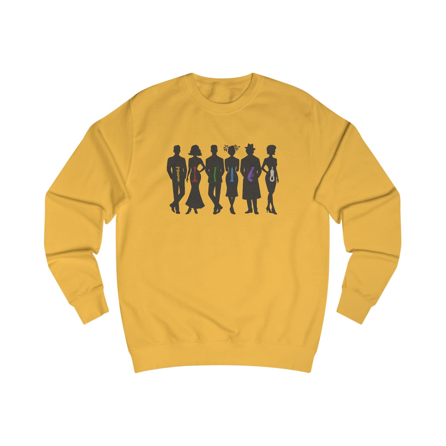 The Usual Suspects, Properly Armed — Clue Retro Sweatshirt (Light)