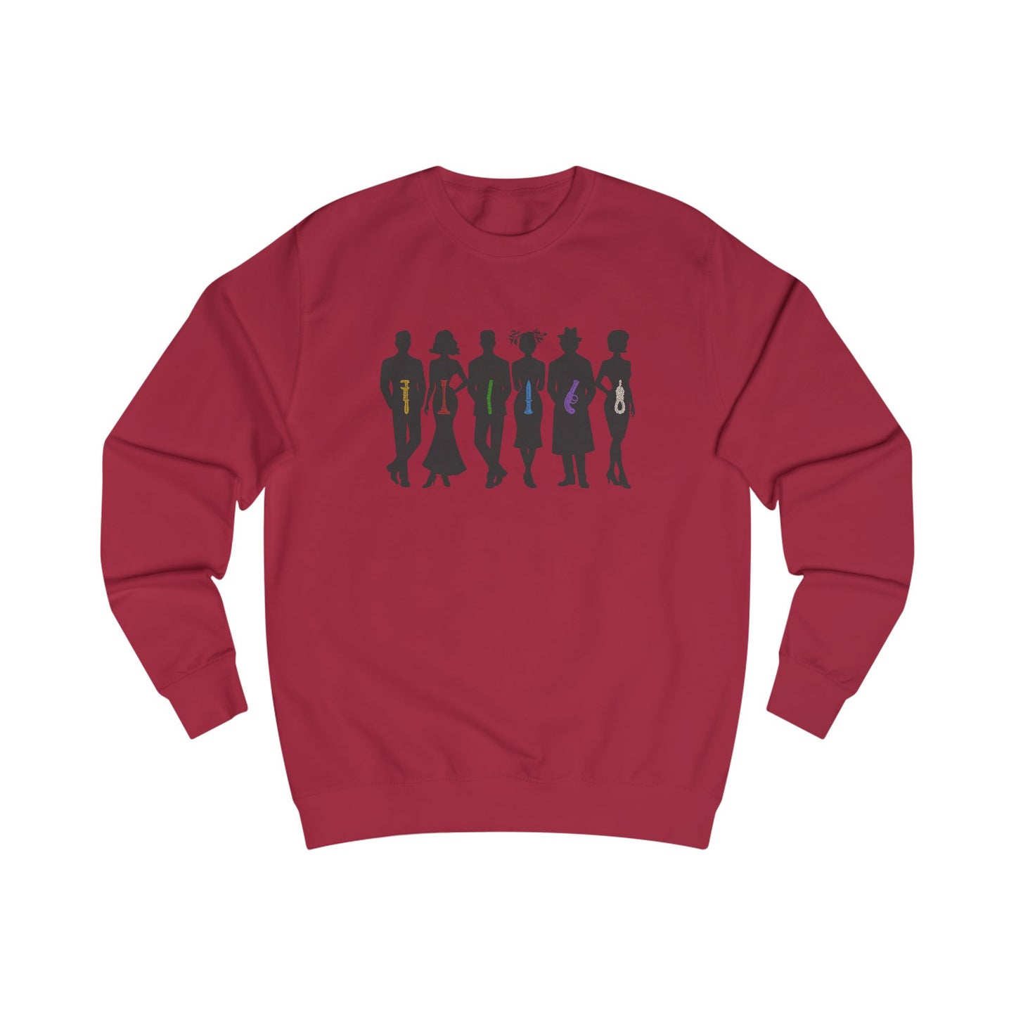 The Usual Suspects, Properly Armed — Clue Retro Sweatshirt (Light)