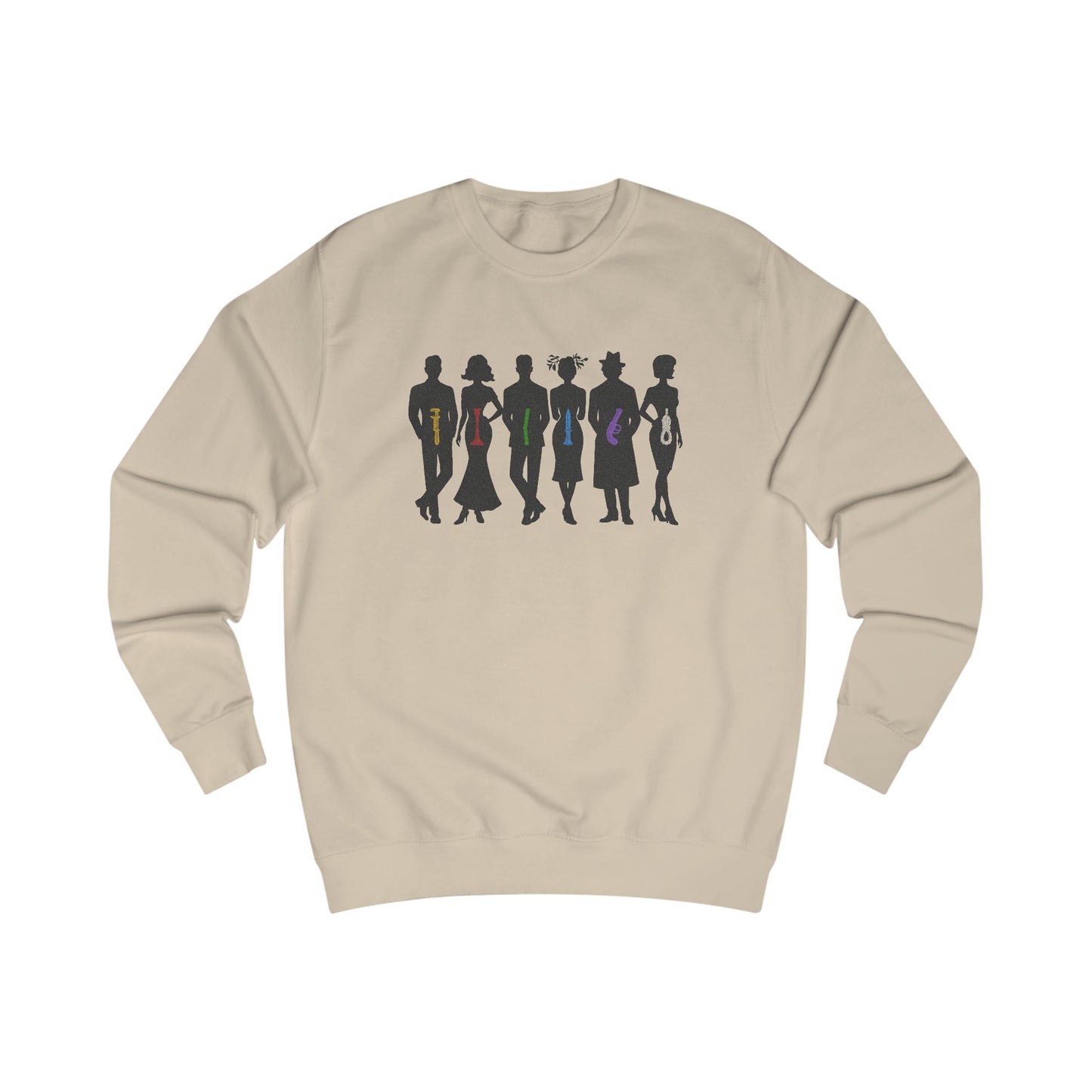 The Usual Suspects, Properly Armed — Clue Retro Sweatshirt (Light)