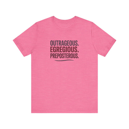Outrageous Egregious Preposterous — Seinfeld Retro Tee (Dark)