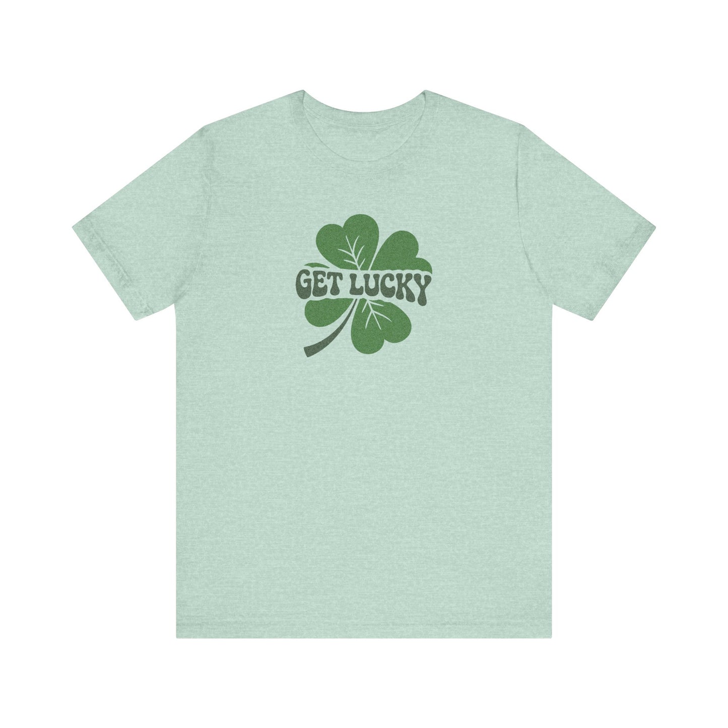 I’m Up All Night to Get Lucky — St. Patrick's Retro Tee (Light)