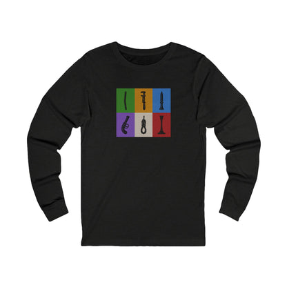 Six Ways Into the Evidence Locker — Clue Retro Long Sleeve (Dark)