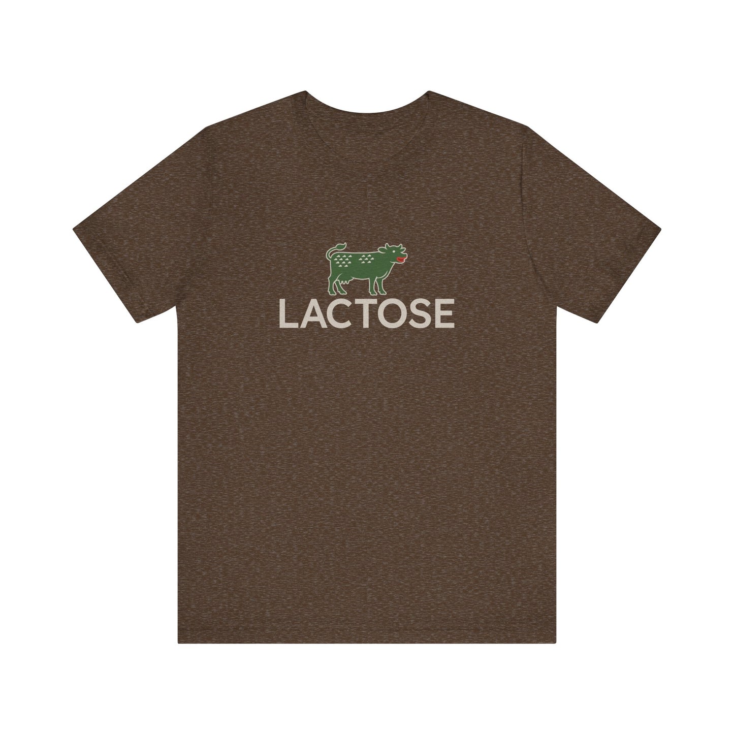 Life is a Beautiful… Typo – LACTOSE Logo Parody Retro Tee (Dark)