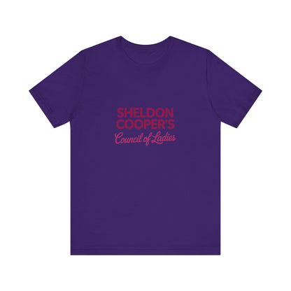 Sheldon Cooper’s Council of Ladies — TBBT Retro Tee (Dark)