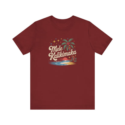 Mele Kalikimaka — Retro Hawaiian Christmas Tee (Dark)