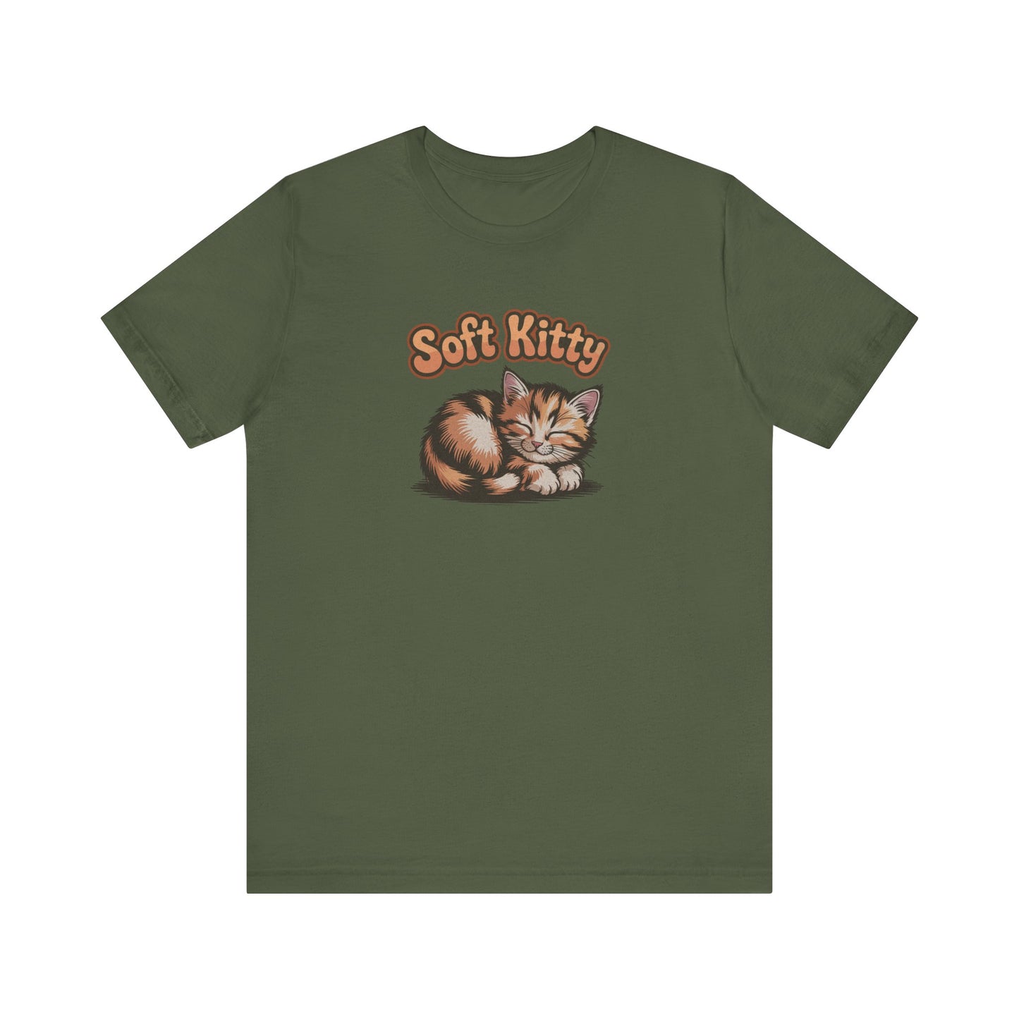 Soft Kitty Sick-Day Lullaby — Big Bang Theory Retro Tee (Dark)