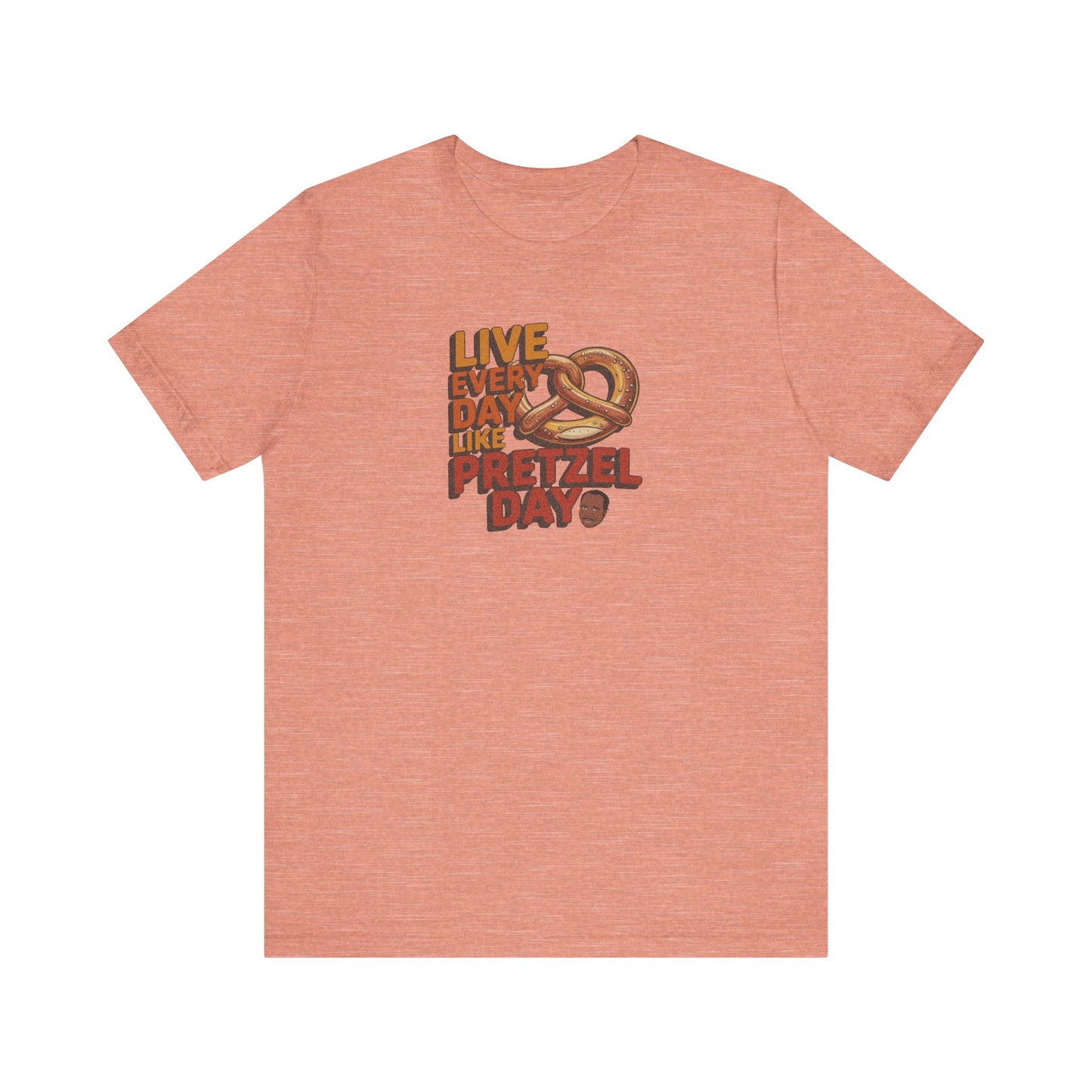 Live Every Day Like Pretzel Day — Stanley Hudson Retro Tee (Light)