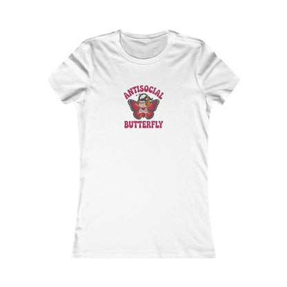 Antisocial Butterfly (Female) — Retro Workout Women's Tee (Light)