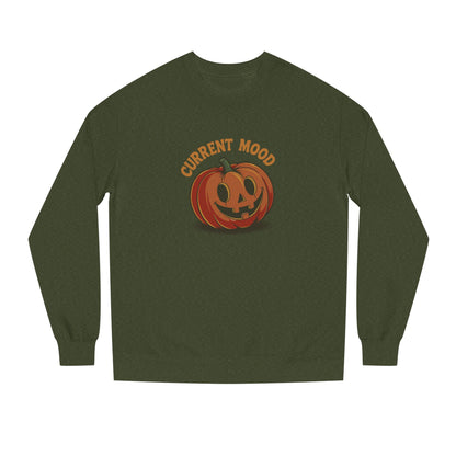 Current Mood (Cute Pumpkin) — Retro Halloween Sweatshirt (Dark)