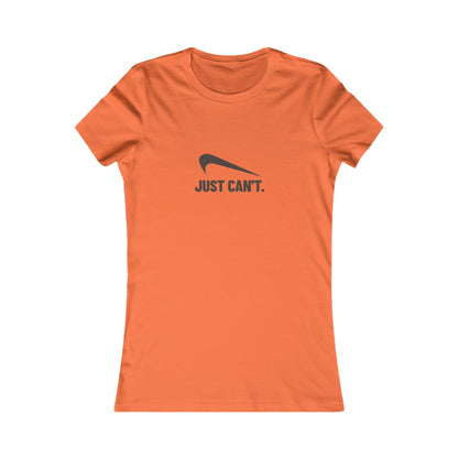 Just Can’t Athletic Parody — Retro Workout Women's Tee (Light)