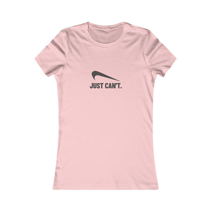 Just Can’t Athletic Parody — Retro Workout Women's Tee (Light)