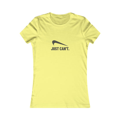 Just Can’t Athletic Parody — Retro Workout Women's Tee (Light)