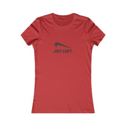 Just Can’t Athletic Parody — Retro Workout Women's Tee (Light)