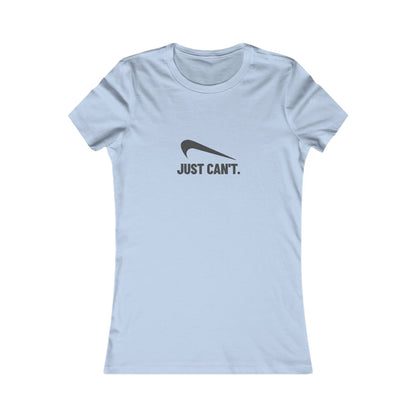 Just Can’t Athletic Parody — Retro Workout Women's Tee (Light)