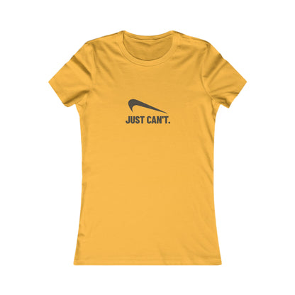 Just Can’t Athletic Parody — Retro Workout Women's Tee (Light)
