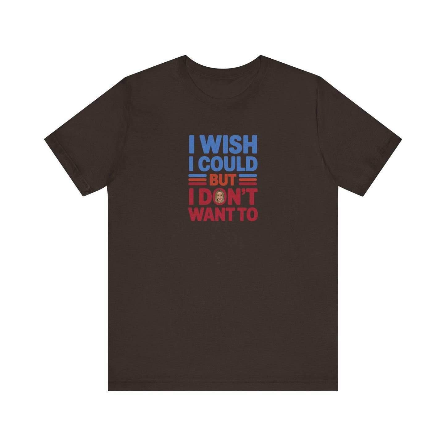 I Wish I Could, But I Don't Want To — Phoebe Buffay Retro Tee (Dark)