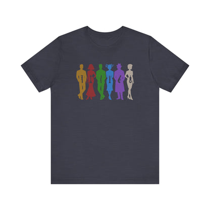 The Usual Suspects, Properly Armed — Clue Retro Tee (Dark)