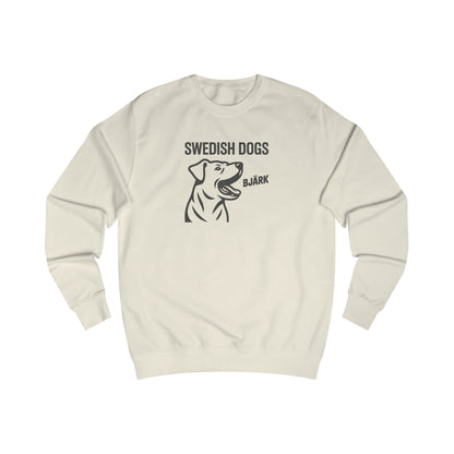 His Bjärk Is Worse Than His Bite – Minimalist Dog Pun Retro Sweatshirt (Light)