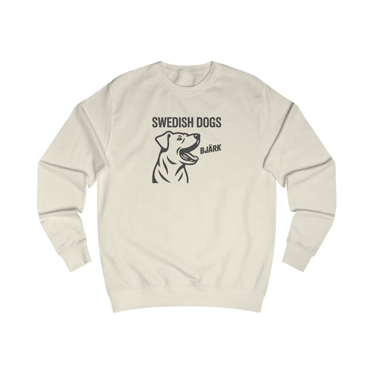 His Bjärk Is Worse Than His Bite – Minimalist Dog Pun Retro Sweatshirt (Light)