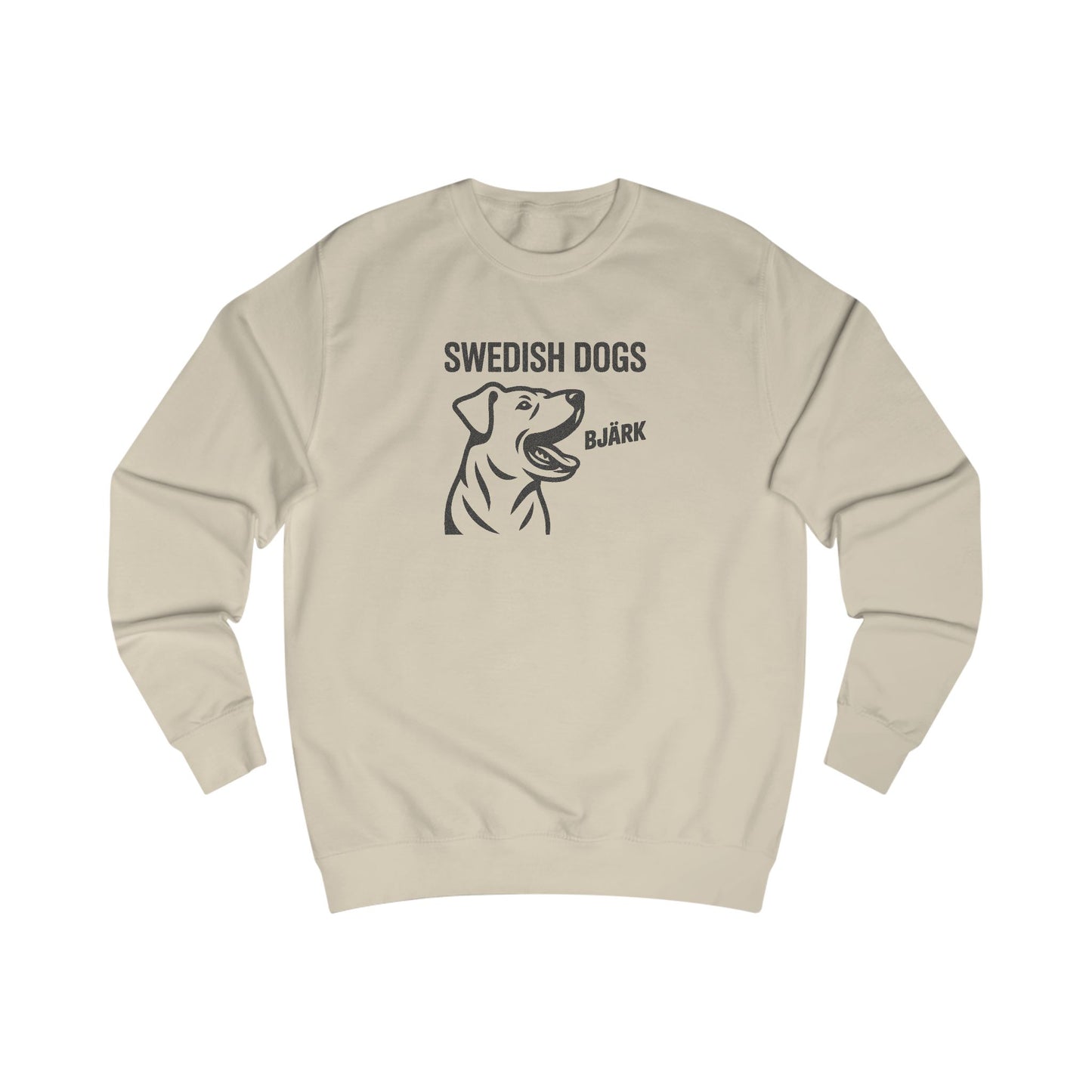 His Bjärk Is Worse Than His Bite – Minimalist Dog Pun Retro Sweatshirt (Light)