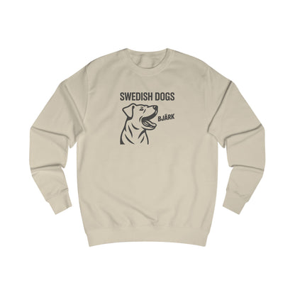 His Bjärk Is Worse Than His Bite – Minimalist Dog Pun Retro Sweatshirt (Light)