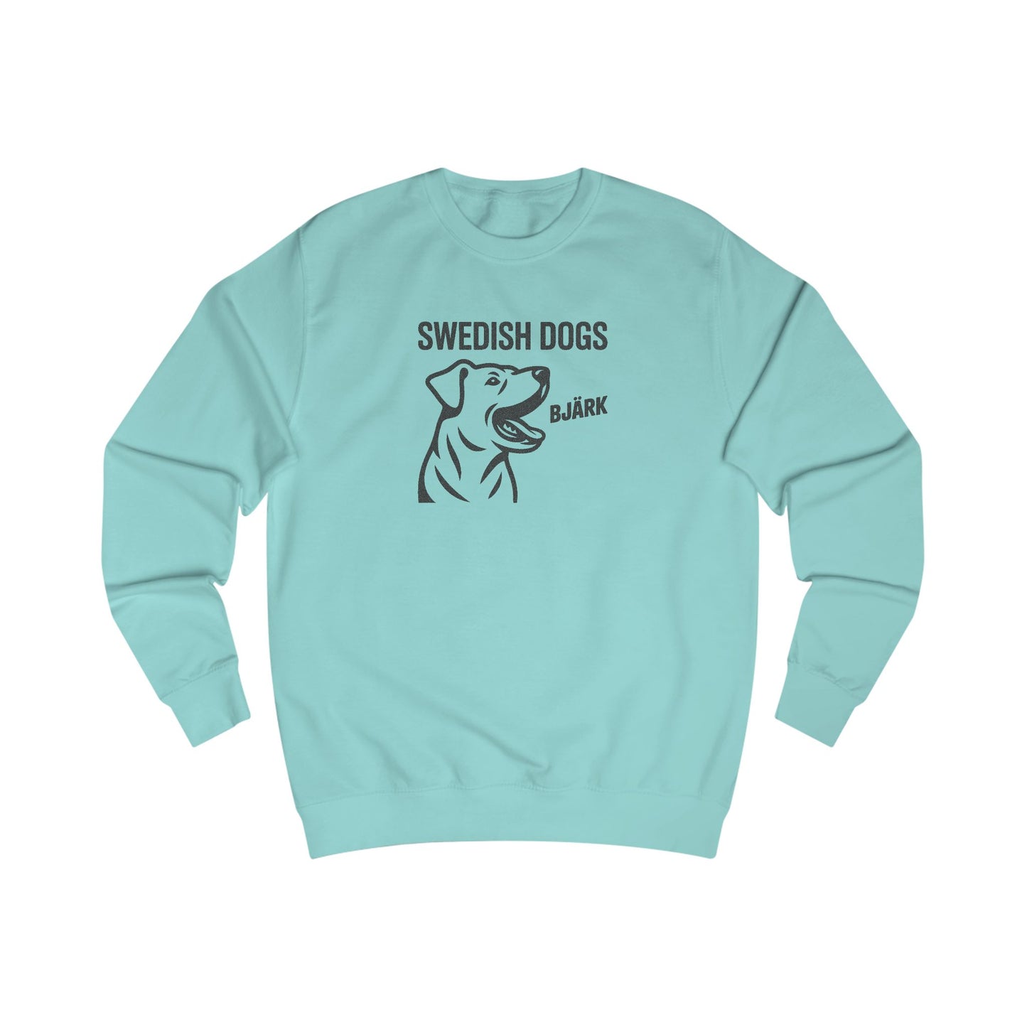 His Bjärk Is Worse Than His Bite – Minimalist Dog Pun Retro Sweatshirt (Light)