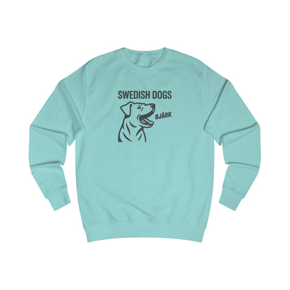 His Bjärk Is Worse Than His Bite – Minimalist Dog Pun Retro Sweatshirt (Light)
