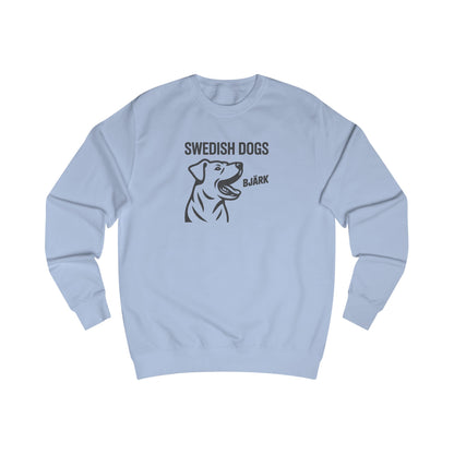 His Bjärk Is Worse Than His Bite – Minimalist Dog Pun Retro Sweatshirt (Light)